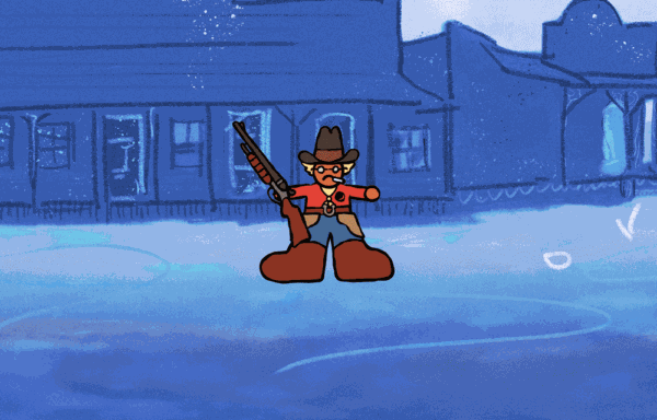 Shotgun blast animation powerful attack effect